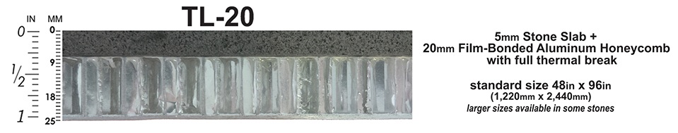StoneSheets-TL Aluminum Honeycomb Stone Panels