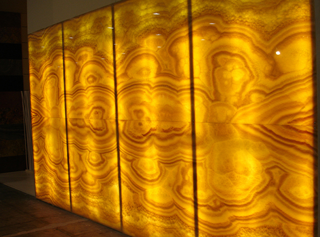 honey onyx wall backlit custom LED