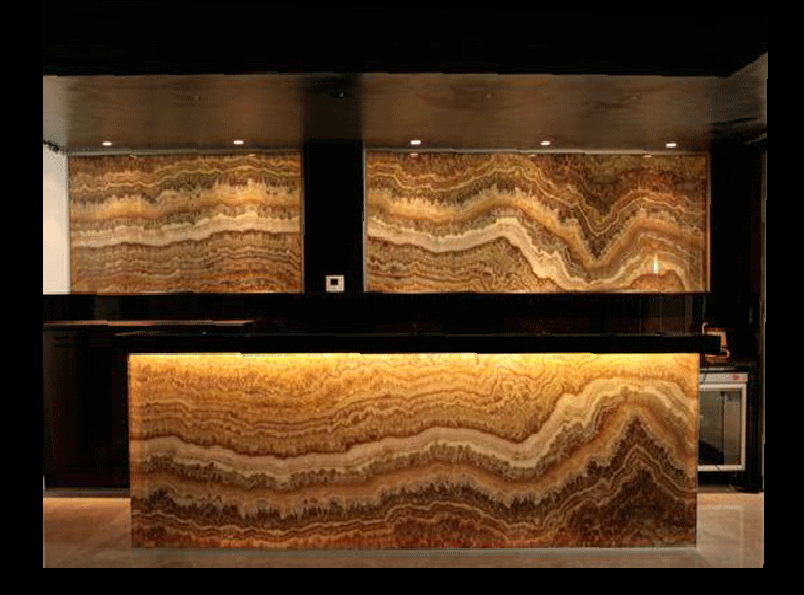 Brown Onyx Lighted Back & Front